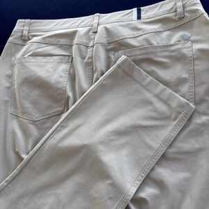 Rhoback Performance Pants 36x30 Stretch Golf Casual Khaki Beige Lightweight